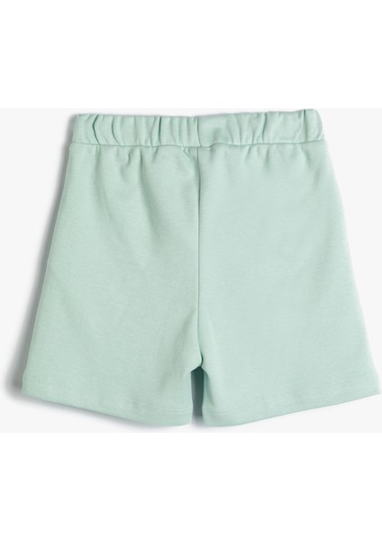 Şort Cepli Beli Bağlamalı Baskı Detaylı Pamuklu fiyatları