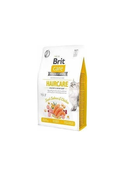 Hipoalerjenik Haircare Tavuk ve Somonlu Tahılsız Kedi Maması 7 kg