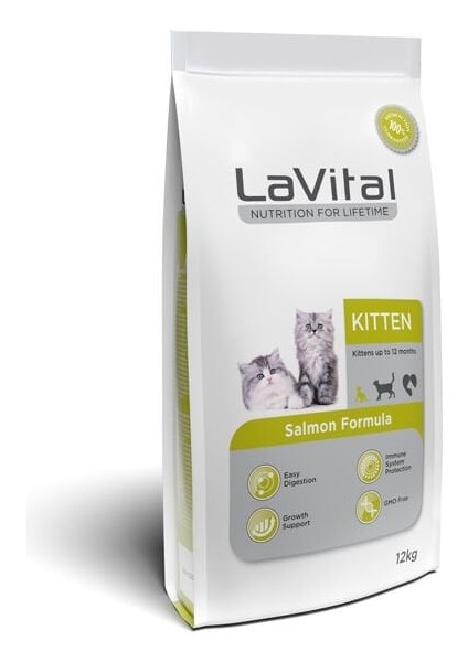 Kitten Somonlu Yavru Kedi Maması 12 kg
