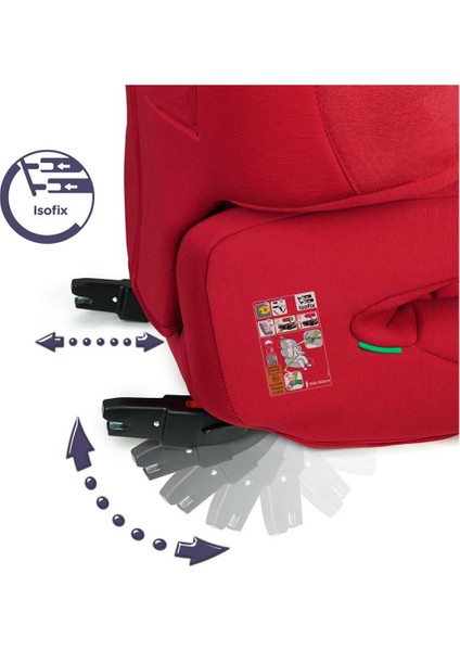 Renofix 2 Softness Isofix Oto Koltuğu 100 - 150 cm (15-36 Kg) Oto Koltuğu Kırmızı