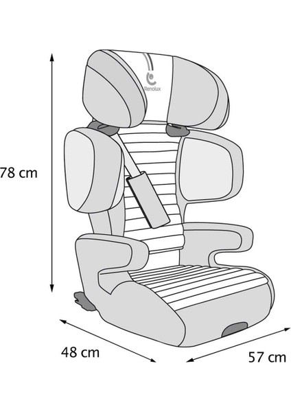 Renofix 2 Softness Isofix Oto Koltuğu 100 - 150 cm (15-36 Kg) Oto Koltuğu Kırmızı