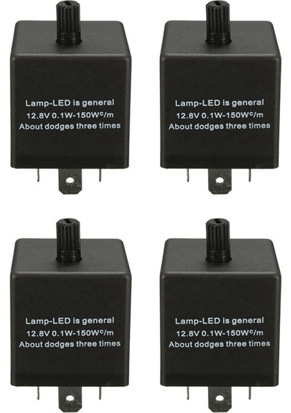 4x 12 V 3 Pin LED Ayarlanabilir Araba Flaşör Flaş Röle Dönüş Sinyali Işık Göstergesi Için (Yurt Dışından)