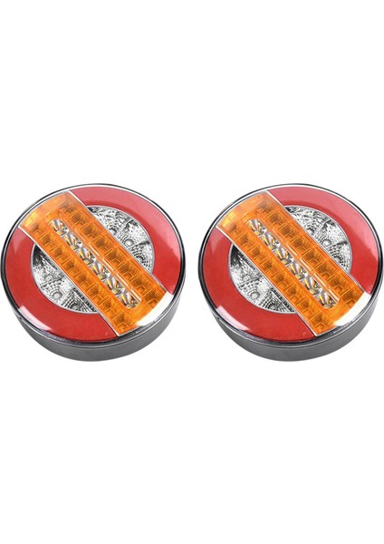 2x 4 Inç Römork Dinamik Kuyruk Lambası 24 V LED Kamyon Fren Lambası LED Yuvarlak Su Hamburger, Tekneler, Karavanlar (Yurt Dışından)