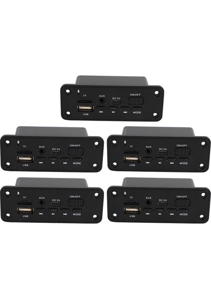 5x Eller Serbest Mp3 Çalar Dekoder Kartı 2x3 W Amplifikatör Dc 5 V Mp3 Wma Kablosuz Bluetooth 5.0 Dekoder Kartı Ses Modülü (Yurt Dışından)