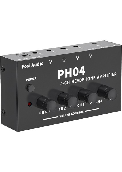 PH04 4 Kanal Kulaklık Amplifikatörü Stereo Ses Amp Stüdyo-Ab Fişi Için Ultra Taşınabilir Kulaklık Ayırıcı (Yurt Dışından)