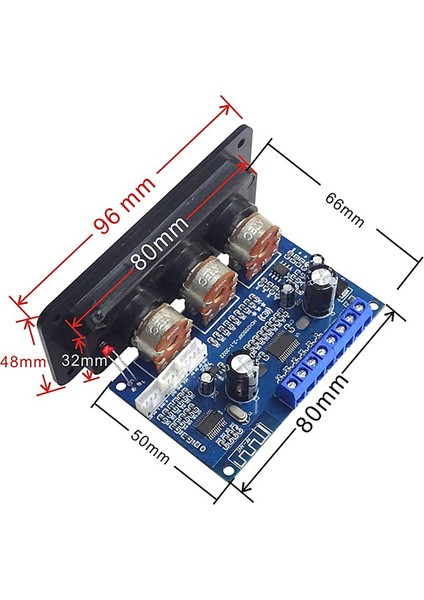 3x 2.1 Kanal Dijital Güç Amplifikatörü Kurulu 2X25W+50W Bluetooth 5.0 Subwoofer D Sınıfı Ses Amplifikatörü Kurulu Dc 12-20V (Yurt Dışından)