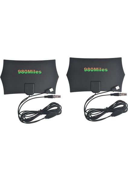 2x 980 4K Dijital Hdtv Kapalı Tv Anteni Amplifikatör Sinyal Güçlendirici Tv Yarıçapı Sörf Tilki Anteni (Yurt Dışından)