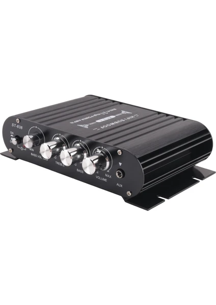 ST-838 Hıfı Amplifikatör 2.1 Kanal Araba Mp3 Mini Amp Aux Girişi Yüksek ve Düşük Bas Ayarı Süper Bas 20WX2 + 40W Amplifikatör (Yurt Dışından)