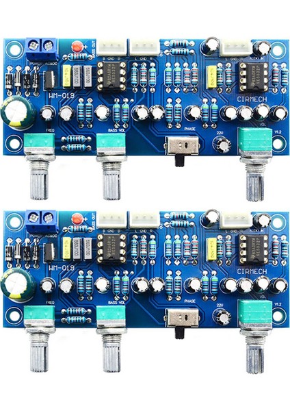 2x 2.1 Kanal Subwoofer Preamp Kartı Düşük Geçişli Filtre-Amp Amplifikatör Kartı NE5532 Düşük Geçişli Filtre Bas Preamplifikatör (Yurt Dışından)