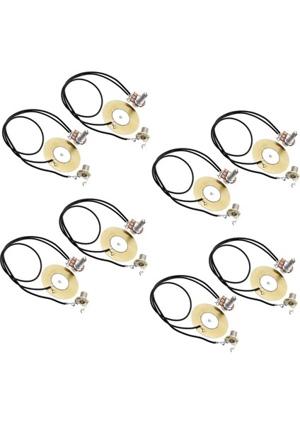 8 Adet 50 mm Gitar Piezo Dönüştürücü Kablolu Amplifikatör Akustik Gitar Ukulele Için 6.35 mm Çıkışı ile (Yurt Dışından)