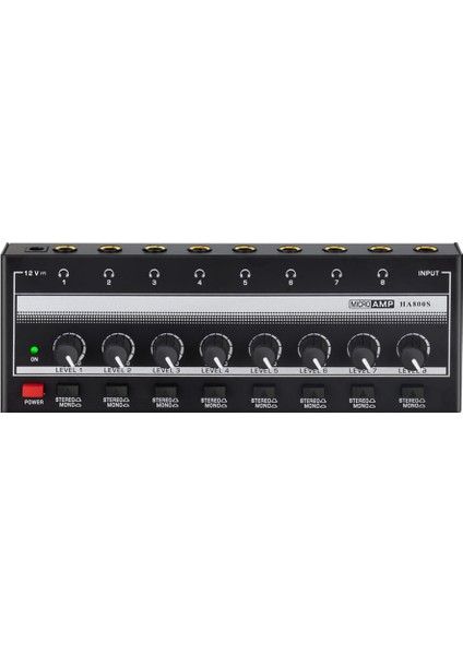 HA800S Ultra Kompakt Ses Amplifikatörü 8 Kanal Mini Stereo Kulaklık Amplifikatörü Stereo Anahtarlama Güç Amplifikatörü-Abd Tak (Yurt Dışından)