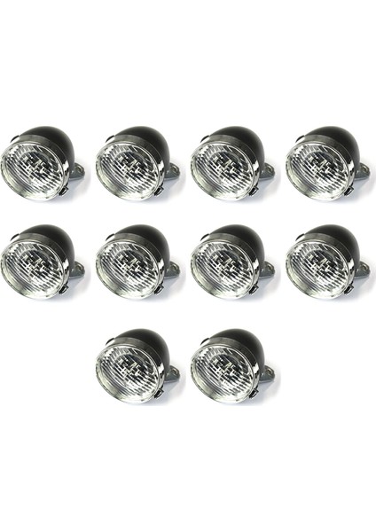 10X Retro Bisiklet Bisiklet Aksesuarı Ön Işık Braketi Vintage 3led Far (Siyah) (Yurt Dışından)