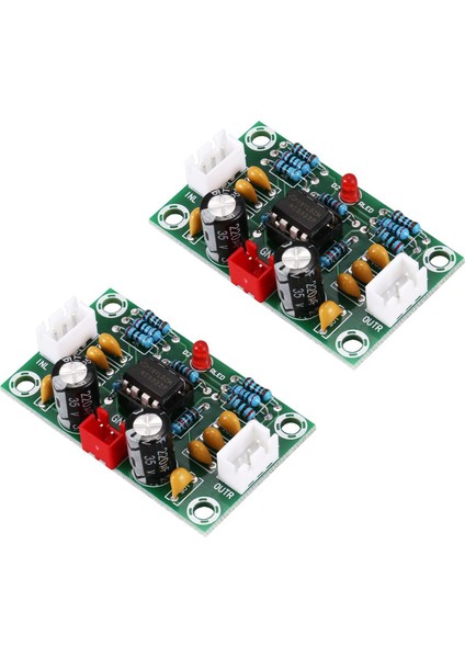 2x Mini Preamp Op Amp Modülü Amplifikatör Çift Kanallı NE5532 Preamplifikatör Ton Kurulu 5 Geniş Gerilim 12-30V (Yurt Dışından)