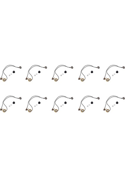 10 Adet 27 mm Gitar Piezo Dönüştürücü Kablolu Amplifikatör ile 6.35 mm Çıkış (Yurt Dışından)