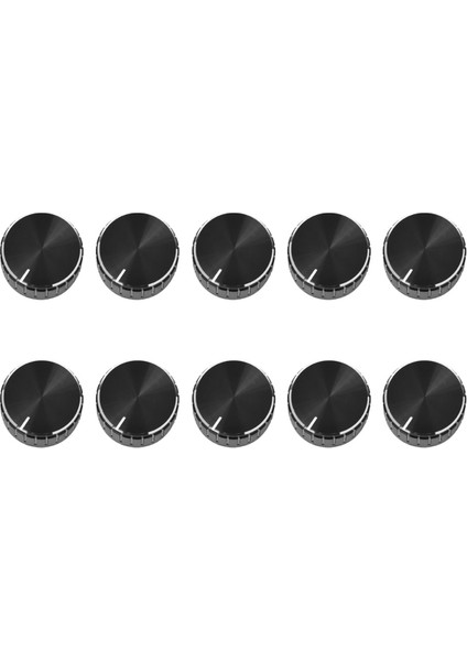 10X Siyah Alüminyum Ses Kontrolü Amplifikatör Düğmesi Tekerleği (Yurt Dışından)