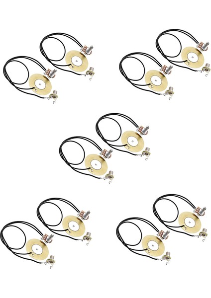 10 Adet 50 mm Gitar Piezo Dönüştürücü Kablolu Amplifikatör ile 6.35 mm Çıkış Ukulele Puro Kutusu Gitar (Yurt Dışından)