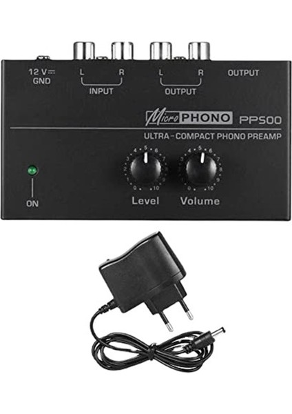 PP500 Ultra Kompakt Fono Preamp Ön Amplifikatör, Seviye Ses Kontrollü Ab Fişi (Yurt Dışından)