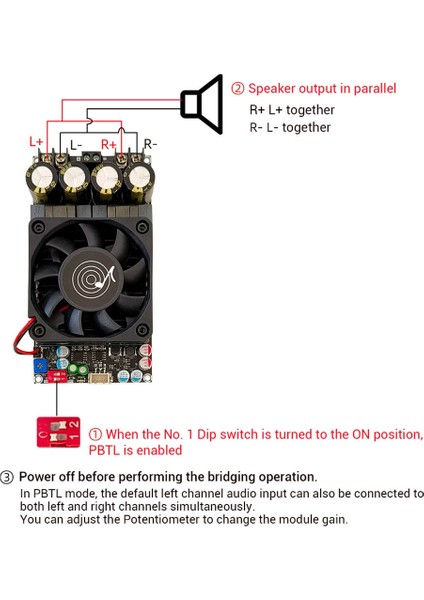 -3002 TPA3255 Saf Arka Seviye Dijital Amplifikatör Kartı Stereo 300W X2 Köprülü Mono 600W Amp Müzik (Yurt Dışından)