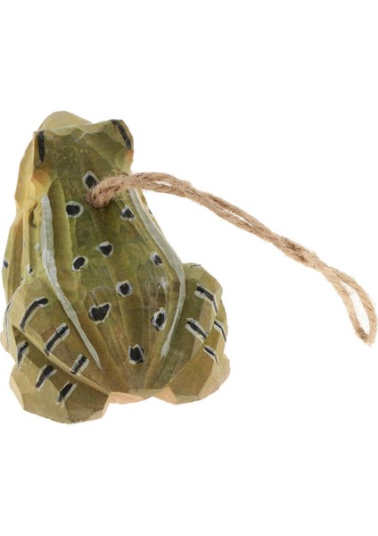 Figürleri Heykel Festivali Püskü Asılı Ahşap Heykel 6.5x4.7x5.5 cm Kurbağa (Yurt Dışından) fırsatları