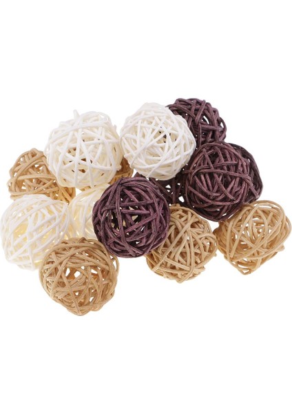 6/10/15 Adet Rattan Hasır Dolgular Hayvan Fotoğraf Sahne Süsleme 15 Adet 3 cm (Yurt Dışından)