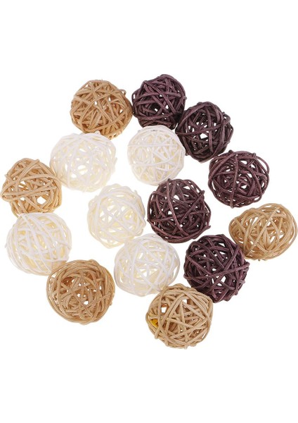 6/10/15 Adet Rattan Hasır Dolgular Hayvan Fotoğraf Sahne Süsleme 15 Adet 3 cm (Yurt Dışından)