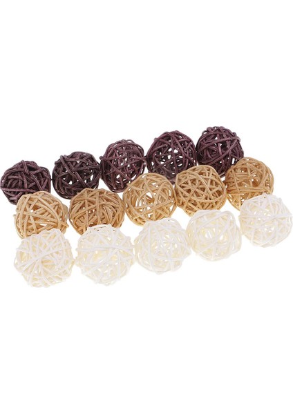 6/10/15 Adet Rattan Hasır Dolgular Hayvan Fotoğraf Sahne Süsleme 15 Adet 3 cm (Yurt Dışından)