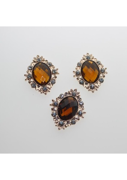 10 Cabochon Flatback Bezeme Düğün Takı Dıy Sarı 30X25MM (Yurt Dışından)