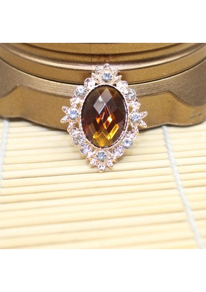 10 Cabochon Flatback Bezeme Düğün Takı Dıy Sarı 30X25MM (Yurt Dışından)