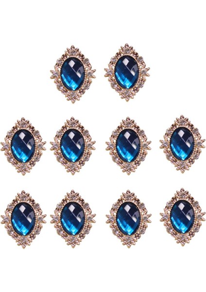 10 Cabochon Flatback Bezeme Düğün Takı Dıy Yeşil 30X25MM (Yurt Dışından)