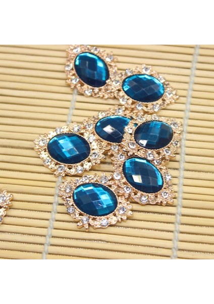 10 Cabochon Flatback Bezeme Düğün Takı Dıy Yeşil 30X25MM (Yurt Dışından)