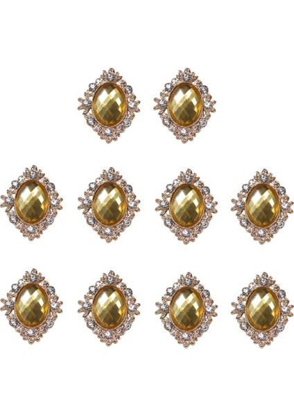 10 Cabochon Flatback Süsleme Düğün Takı Dıy Altı (Yurt Dışından)