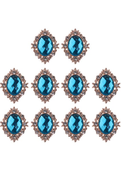 10 Cabochon Flatback Süsleme Düğün Takı Dıy 30X25MM (Yurt Dışından)