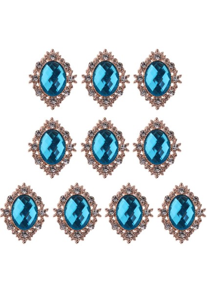 10 Cabochon Flatback Süsleme Düğün Takı Dıy 30X25MM (Yurt Dışından)