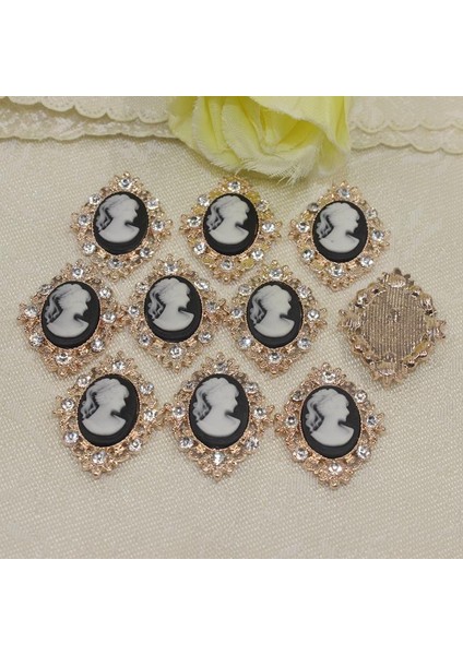 10 Cabochon Flatback Süsleme Düğün Takı Dıy 30X25MM (Yurt Dışından)