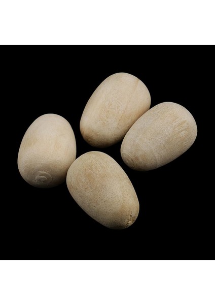 50 Parça Simülasyon Doğal Boyasız Ahşap Yumurta 16MMX12MM Dıy El Boyalı (Yurt Dışından)