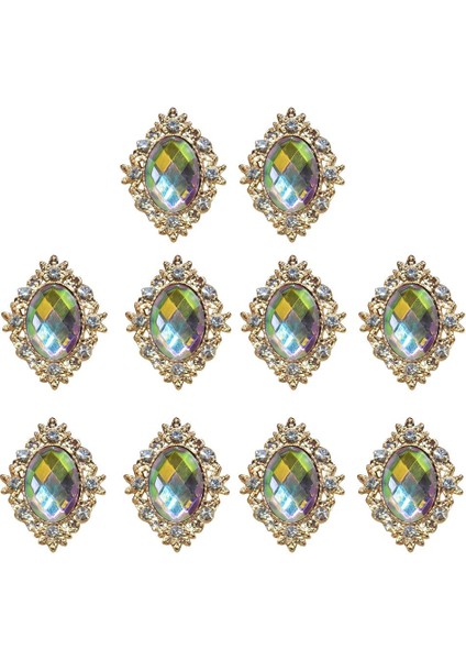 10 Cabochon Flatback Bezeme Düğün Takı Dıy Ab 30X25MM (Yurt Dışından)