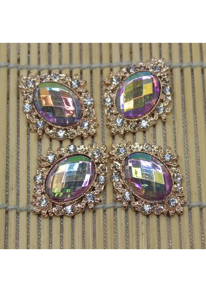 10 Cabochon Flatback Bezeme Düğün Takı Dıy Ab 30X25MM (Yurt Dışından)