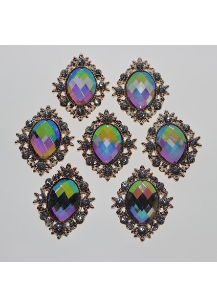10 Cabochon Flatback Bezeme Düğün Takı Dıy Ab 30X25MM (Yurt Dışından)