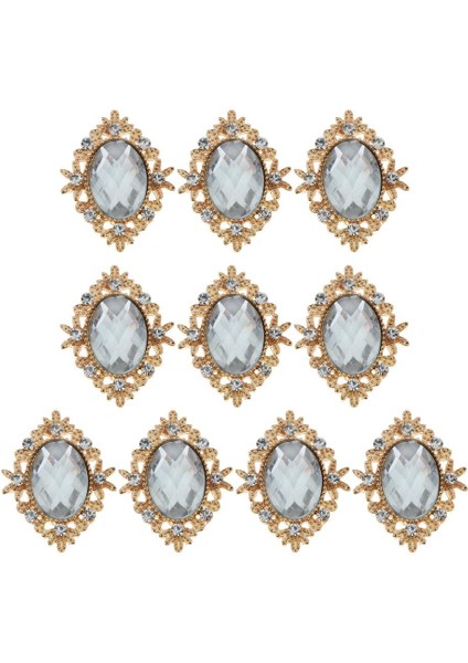 10 Cabochon Flatback Bezeme Düğün Takı Dıy Temizle 30X25MM (Yurt Dışından)