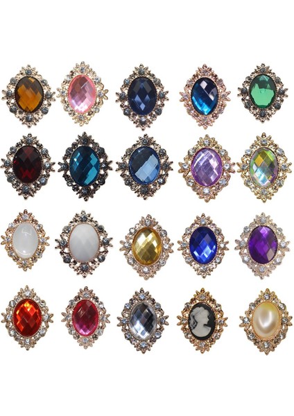 10 Cabochon Flatback Bezeme Düğün Takı Dıy Kar (Yurt Dışından)
