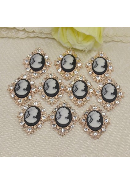 10 Cabochon Flatback Bezeme Düğün Takı Dıy Kar (Yurt Dışından)