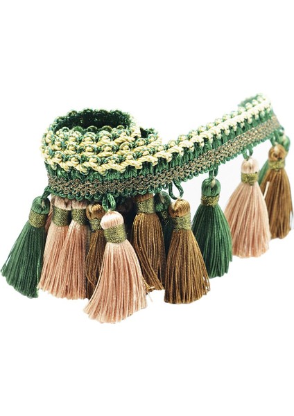 1 Yard Püskül Saçak Perde Kostüm Giyim Ş Aksesuarları + Yeşil (Yurt Dışından)