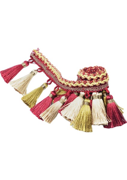 1 Yard Püskül Saçak Perde Kostüm Giyim Ş Aksesuarları + Kırmızı (Yurt Dışından)