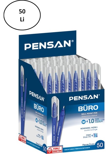 Tükenmez Kalem 2270 Büro Tipi 1 mm Mavi 50'li