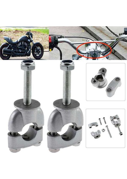 1 Çift 7/8 Inç Gidon Yükselticiler Bar Kiti Metal Montaj Kelepçesi Off-Road Motosiklet Için Gidon (Yurt Dışından) fiyatları
