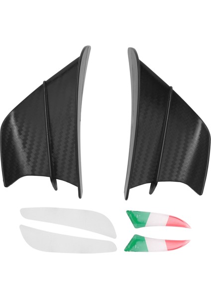 Motosiklet Winglet Aerodinamik Kanat Kiti Spoiler Motosiklet Rüzgar Akışı Sabitleme Kanat S1000RR V4 -10R R1, Mat Siyah (Yurt Dışından)