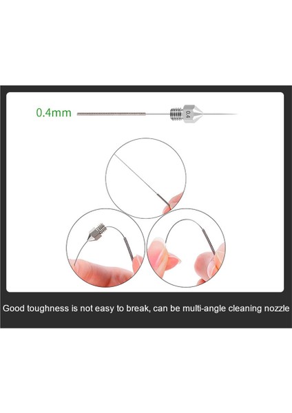 5pcs Paslanmaz Çelik Nozul Temizleme Iğneleri MK8E 3D Nozul (Yurt Dışından)