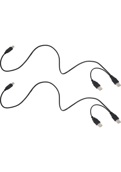 Yazıcı ve Tarayıcı Için Çift USB 2.0 Erkek - Standart B Erkek Y Kablosu 80CM (Yurt Dışından)