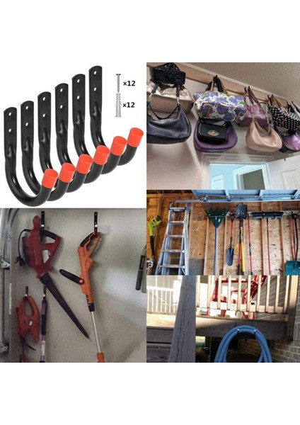 6'lı Paket Ağır Hizmet Garaj Depolama J Yardımcı Kancalar (Yurt Dışından) fırsatları