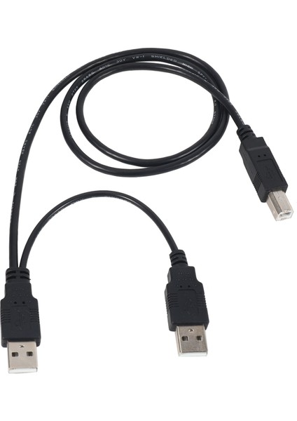 Yazıcı ve Tarayıcı Için Çift USB 2.0 Erkek - Standart B Erkek Y Kablosu 80CM (Yurt Dışından)